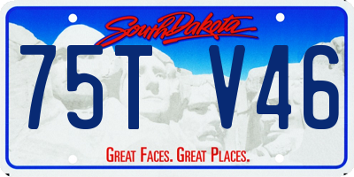 SD license plate 75TV46