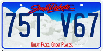 SD license plate 75TV67