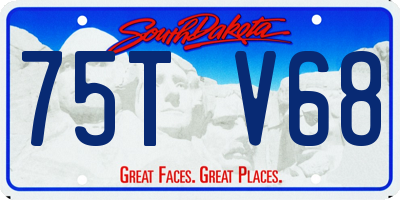 SD license plate 75TV68