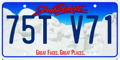 SD license plate 75TV71