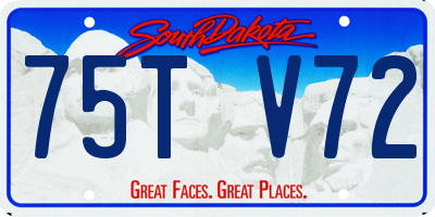 SD license plate 75TV72