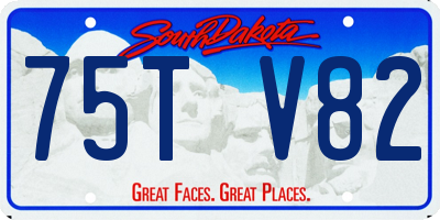 SD license plate 75TV82