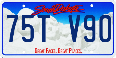 SD license plate 75TV90