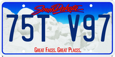 SD license plate 75TV97