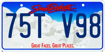 SD license plate 75TV98