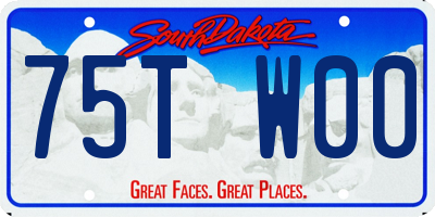 SD license plate 75TW00