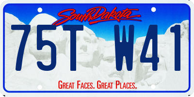 SD license plate 75TW41