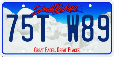 SD license plate 75TW89
