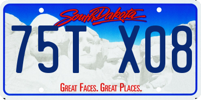 SD license plate 75TX08