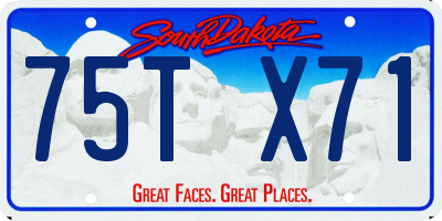 SD license plate 75TX71
