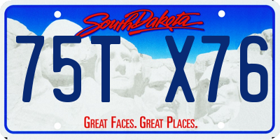 SD license plate 75TX76