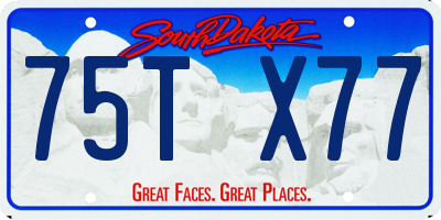 SD license plate 75TX77