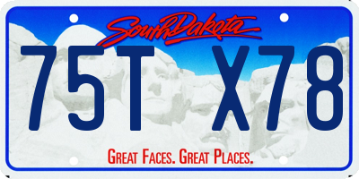 SD license plate 75TX78