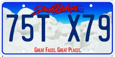 SD license plate 75TX79
