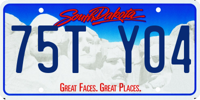 SD license plate 75TY04