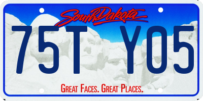 SD license plate 75TY05