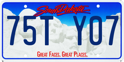 SD license plate 75TY07