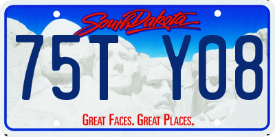 SD license plate 75TY08