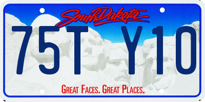 SD license plate 75TY10