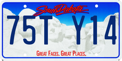 SD license plate 75TY14