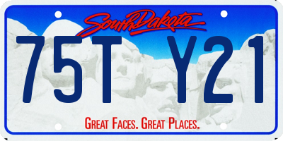 SD license plate 75TY21