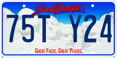 SD license plate 75TY24