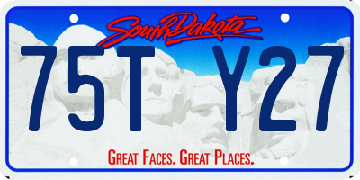 SD license plate 75TY27