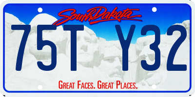 SD license plate 75TY32