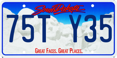SD license plate 75TY35