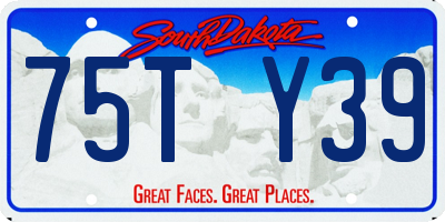 SD license plate 75TY39