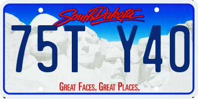 SD license plate 75TY40