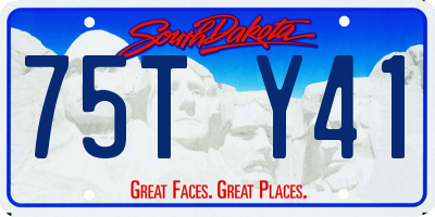SD license plate 75TY41