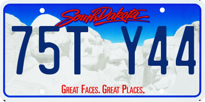 SD license plate 75TY44