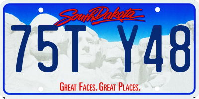 SD license plate 75TY48