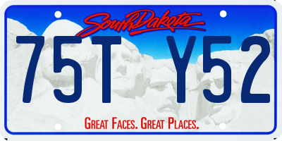 SD license plate 75TY52