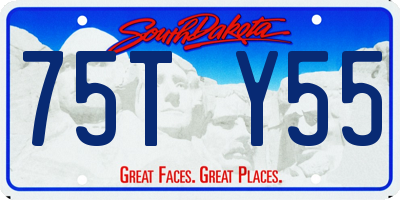 SD license plate 75TY55