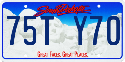 SD license plate 75TY70