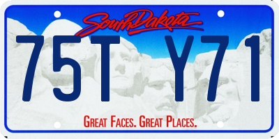 SD license plate 75TY71