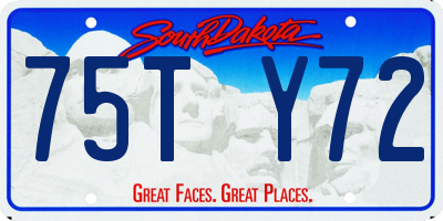 SD license plate 75TY72