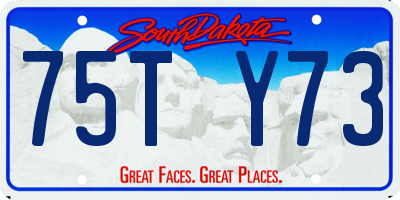 SD license plate 75TY73