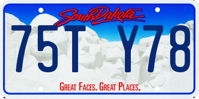 SD license plate 75TY78