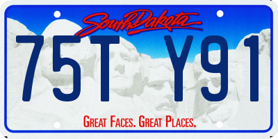 SD license plate 75TY91