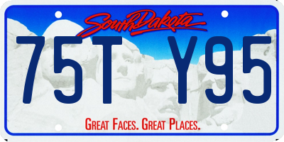 SD license plate 75TY95