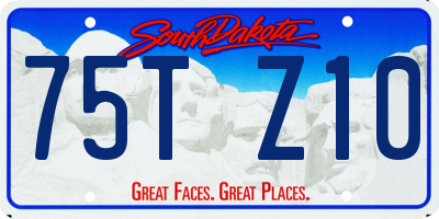 SD license plate 75TZ10