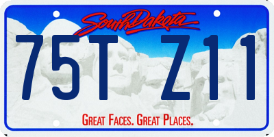 SD license plate 75TZ11