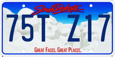 SD license plate 75TZ17