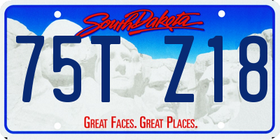 SD license plate 75TZ18
