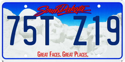 SD license plate 75TZ19
