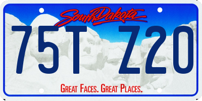 SD license plate 75TZ20