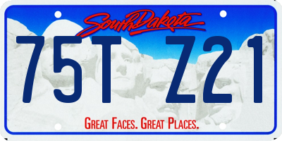 SD license plate 75TZ21